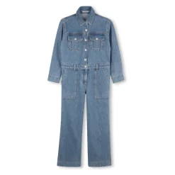 Denim Jumpsuit met overhemdkraag