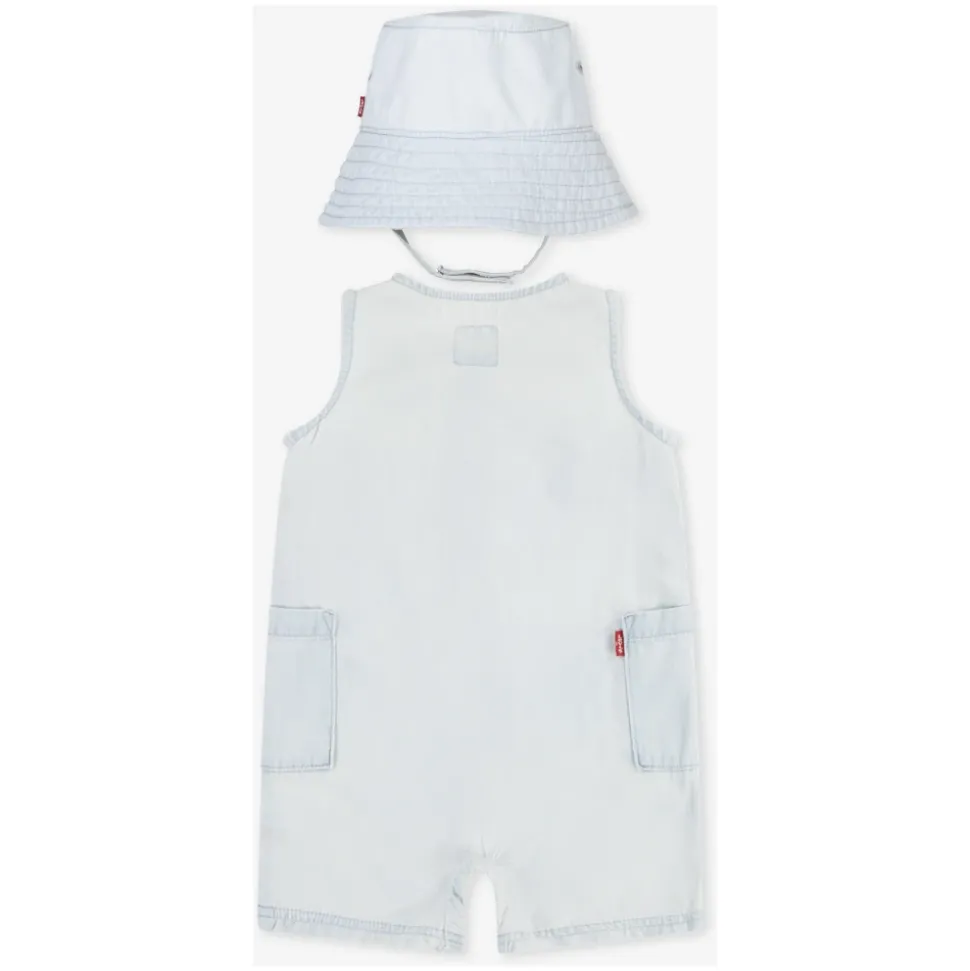 Denim Romper en Bucket Hat