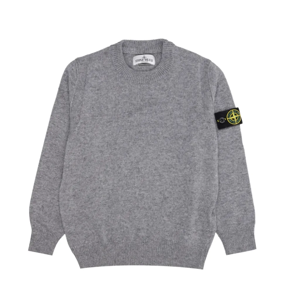 Donkergrijze wollen trui