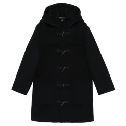 Duffelcoat van wollen stof