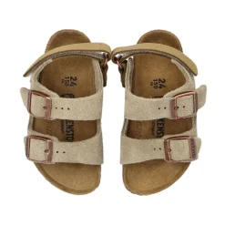 Duifgrijze Sandalen met Gespbanden