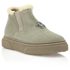 Eco Shearling Suède Enkellaarsjes
