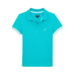 Effen poloshirt van biologisch katoen voor jongens