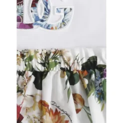 Elegante Bloemen Ivoor Jurk