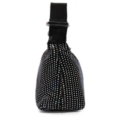 Elegante Zwarte Strass Tas