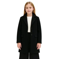 Elegante zwarte winterjas voor meisjes