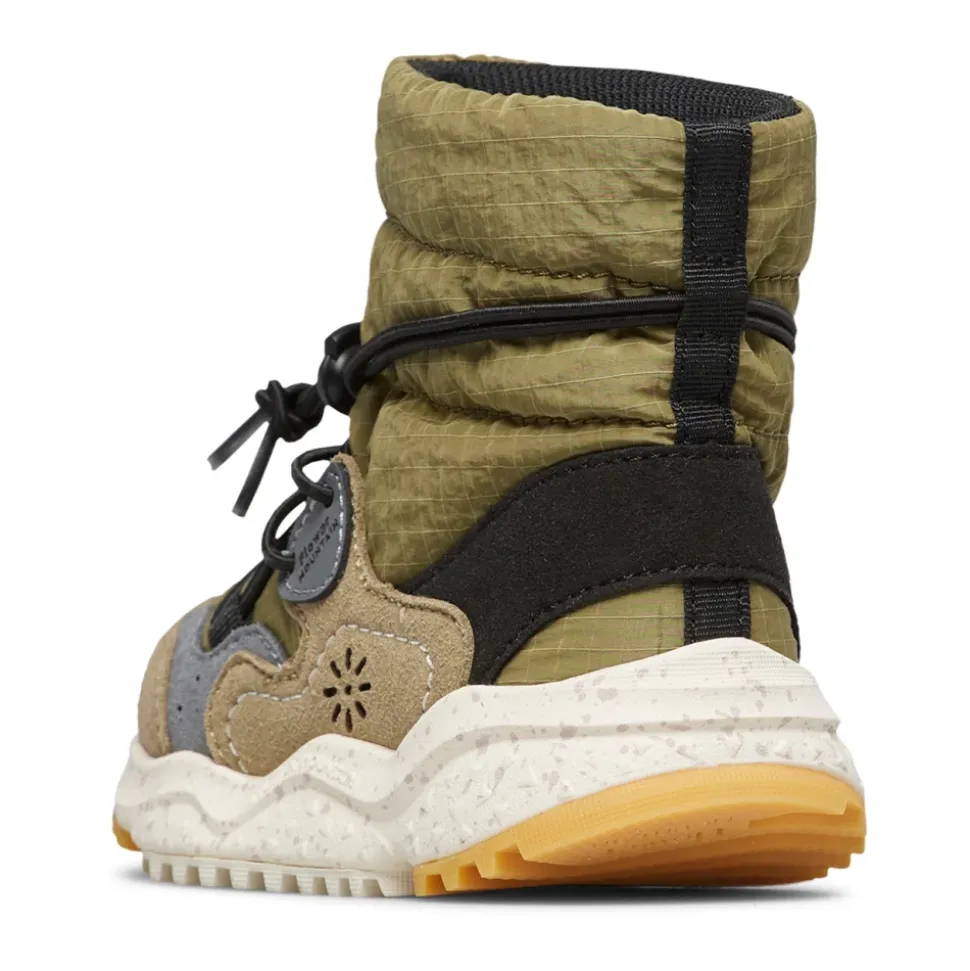 Faux leather and technical fabric ankle boots KUKI JUNIOR.