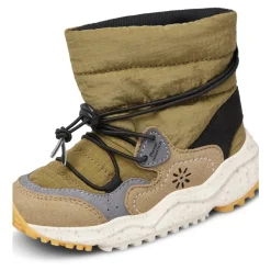 Faux leather and technical fabric ankle boots KUKI JUNIOR.