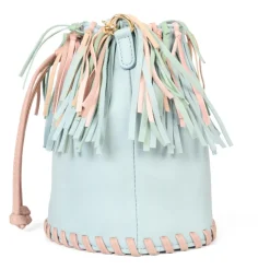 Franje Trekkoord Lichtblauwe Casual Tas