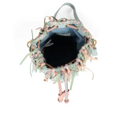 Franje Trekkoord Lichtblauwe Casual Tas