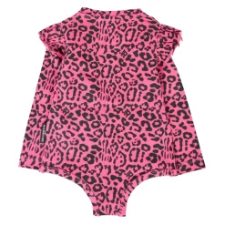 Fuchsia Bodysuit met dierenprint en logo