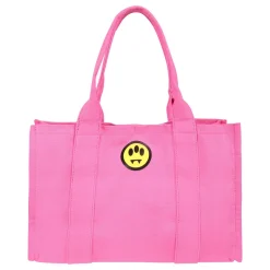 Fuchsia Canvas Casual Tas met Smiley