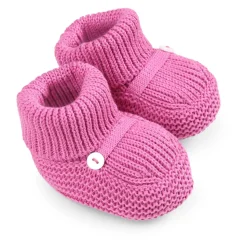 Fuchsia Katoenen Baby Slofjes