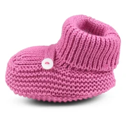 Fuchsia Katoenen Baby Slofjes