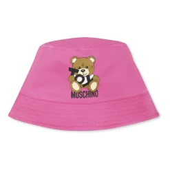 Fuchsia Katoenen Cloche met Teddybeer