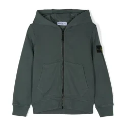 Full-Zip Pluche Katoenen Hoodie