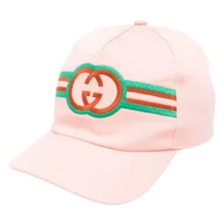 Geborduurde gestreepte hoed