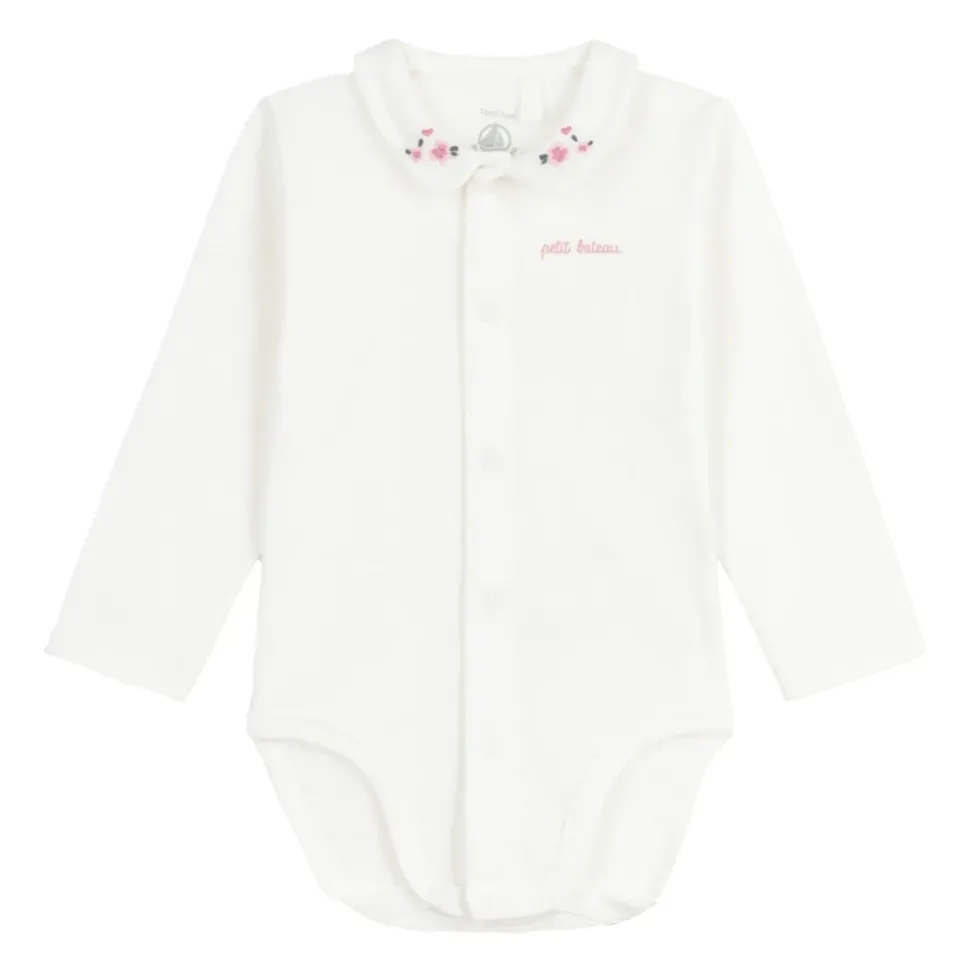 Geborduurde Ivory Katoenen Romper