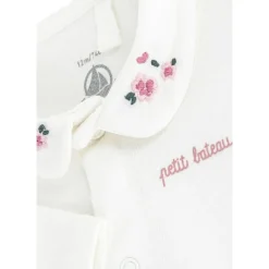 Geborduurde Ivory Katoenen Romper