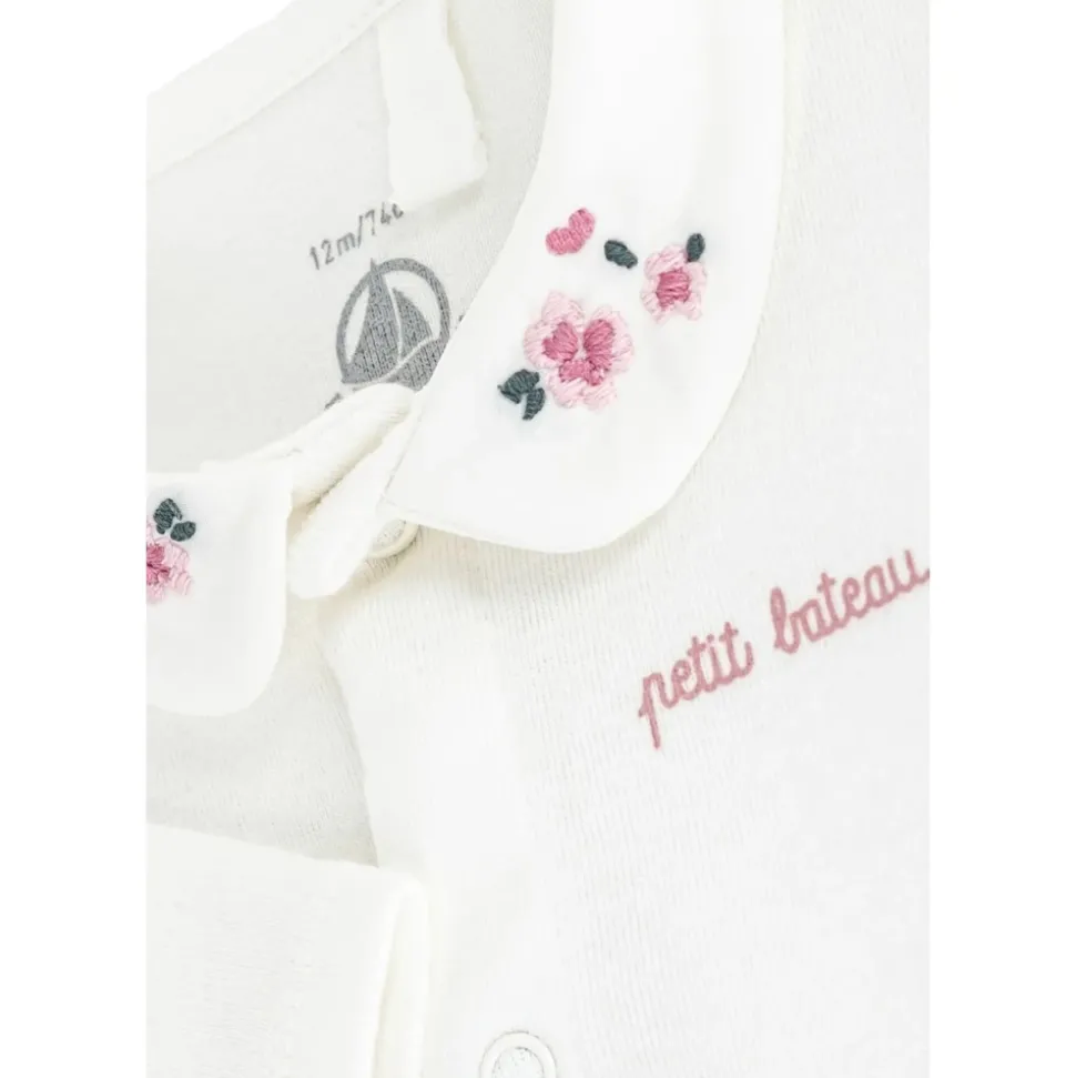 Geborduurde Ivory Katoenen Romper