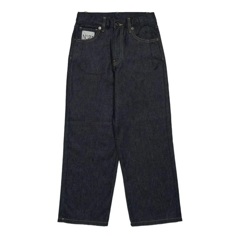 Geborduurde Navy Blue Kinder Jeans