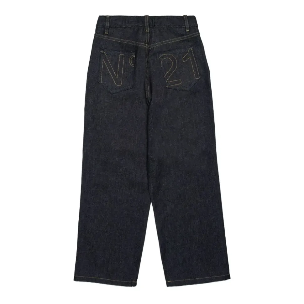 Geborduurde Navy Blue Kinder Jeans