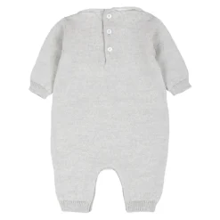 Gebreide Grijze Jurk Peter Pan Kraag