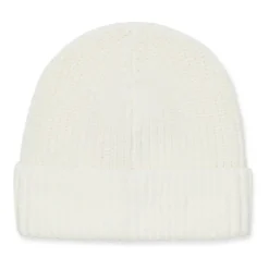 Gebreide wollen baret met patch