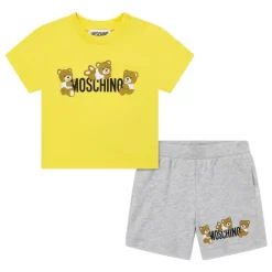 Geel Teddybeer Logo Short Set