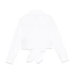 Geknoopte cropped shirt met ontwerp