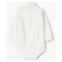 Geknoopte Voile Overhemd met Italiaanse Kraag