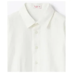 Geknoopte Voile Overhemd met Italiaanse Kraag