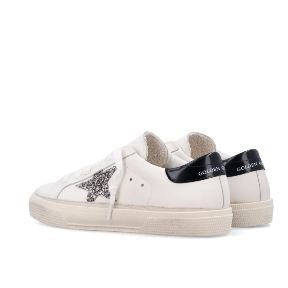 Gelamineerde Nappa Sneakers met Glitterster