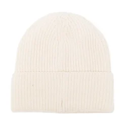 Geribbeld Logo Beanie Hoed in Grijs