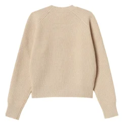 Geribbelde trui met ovale T-knopen