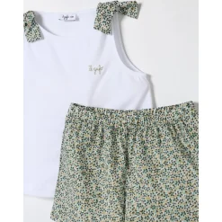 Gerimpelde Kinderen Jumpsuit in Wit