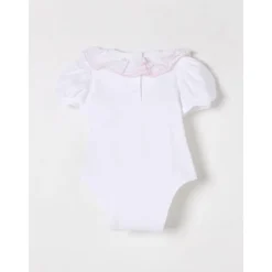 Gerimpelde kraag geborduurd rompertje voor baby's