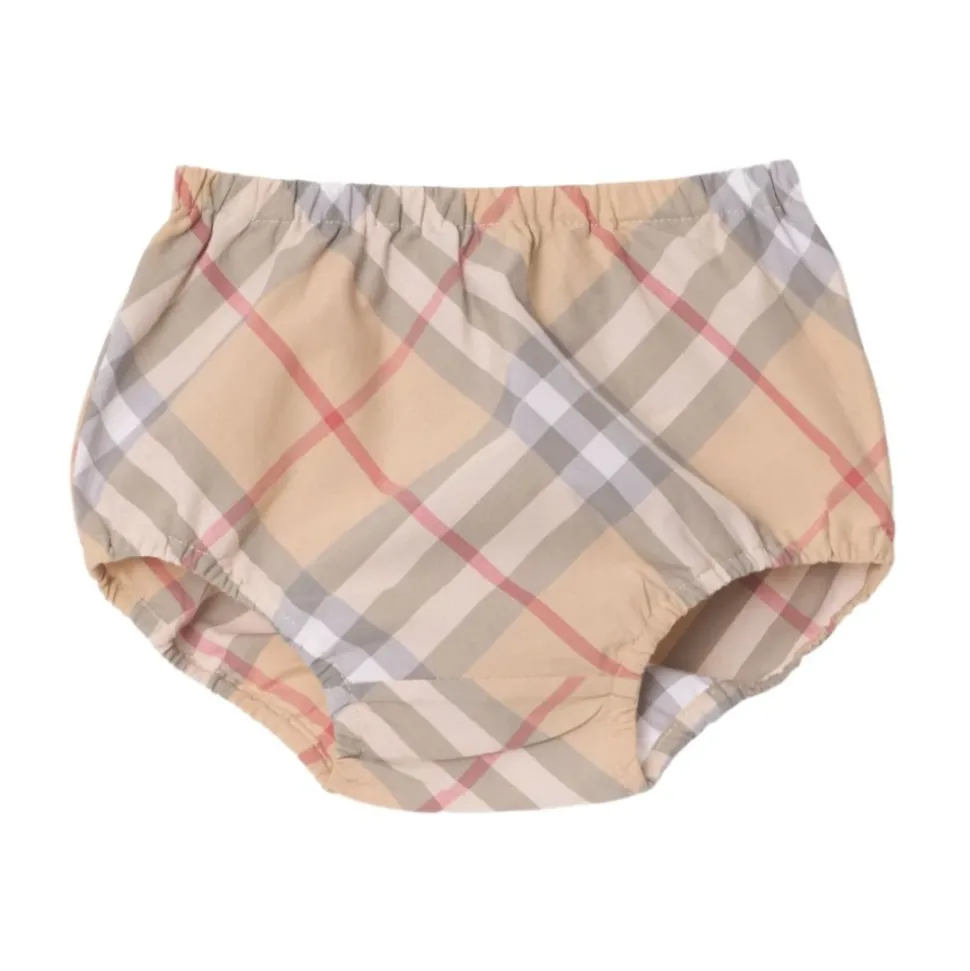 Geruite katoenen jurk met bloeiers