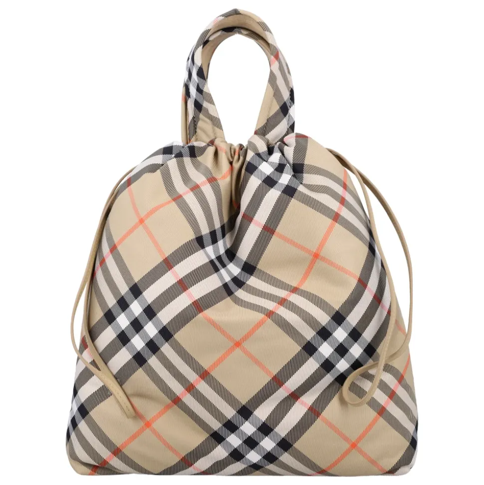 Geruite Tote Bag met Trekkoord