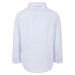 Gestreept Katoenmix Overhemd Met Lange Mouwen