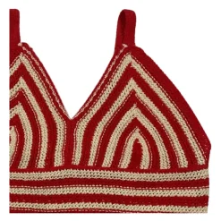 Gestreepte Cropped Top met Bandjes