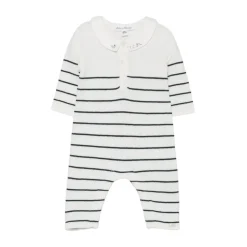 Gestreepte Gebreide Baby Romper