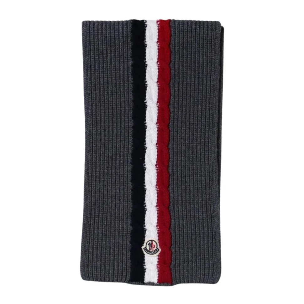 Gestreepte Geribbelde Gebreide Sjaal