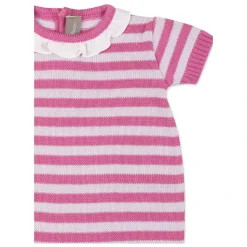 Gestreepte romper met ruches