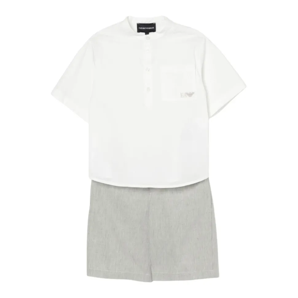 Gestreepte Shirt en Shorts Set