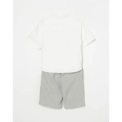 Gestreepte Shirt en Shorts Set
