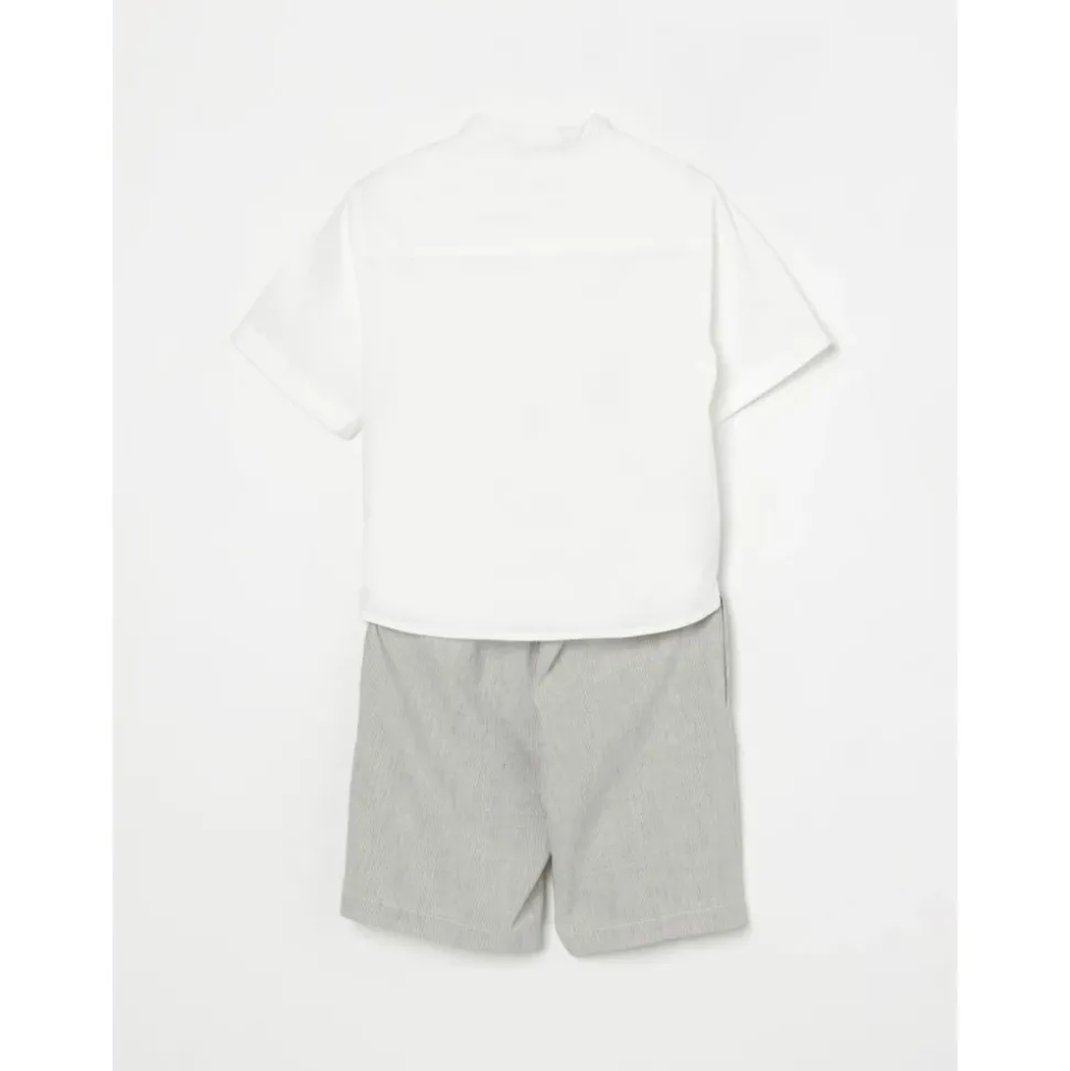Gestreepte Shirt en Shorts Set