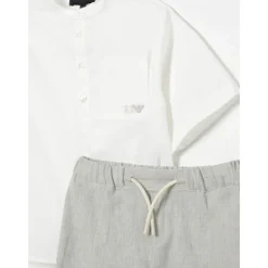 Gestreepte Shirt en Shorts Set