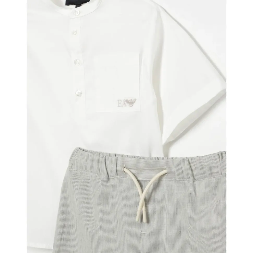 Gestreepte Shirt en Shorts Set