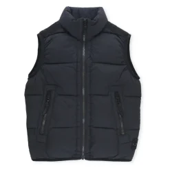 Gewatteerd en Doorgestikt Mouwloos Jack met Logo